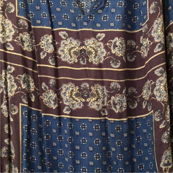 Free people paisley blue blouse - Picture 2 of 2